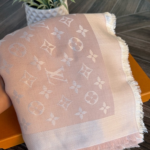 Pink Monogram Scarf/Shawl - Picture 1 of 9